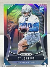 TY JOHNSON 2019 PANINI PRIZM SILVER PRIZM ROOKIE CARD RC #399! LIONS BILLS