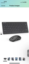 TECKNET Wireless Keyboard and Mouse Combo, Mini Cordless Computer Keyboard an...