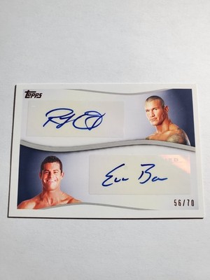 Randy Orton Evan Bourne Topps WWE 2011 Dual Autograph Card #56/70