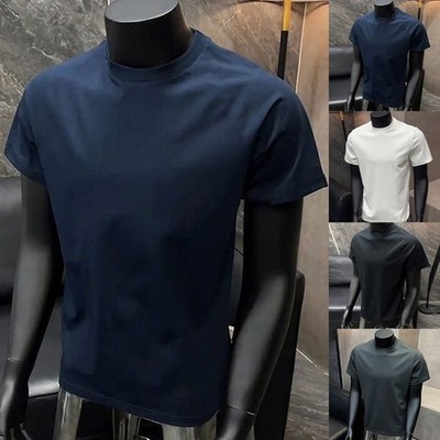 Herren Kurzarm Rundhals T-Shirt Polyester 80 Elasthan 20 Streetwear