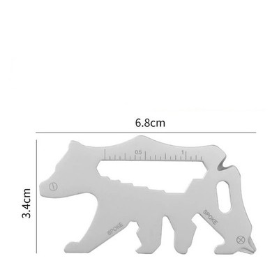 Multifunctional Stainless Steel Carabiner Keychain Bottle Opener Multi-Tool Card
