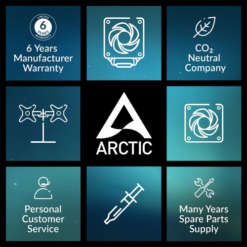 ARCTIC F12 (schwarz) 5er Pack 120mm Standard Gehäuselüfter geräuscharm 1350 U/min PC - Bild 6 von 6