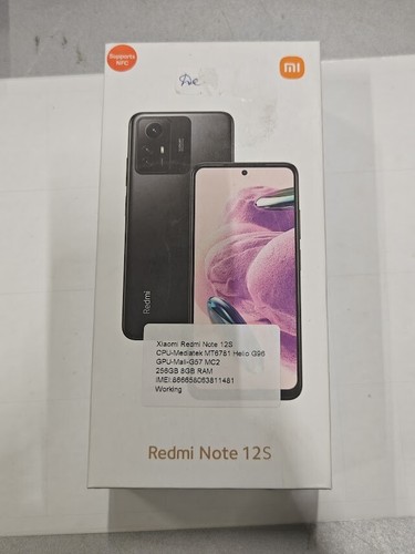Xiaomi Redmi Note 12S 256GB 8GB RAM - Minimal Wear, Fully Working