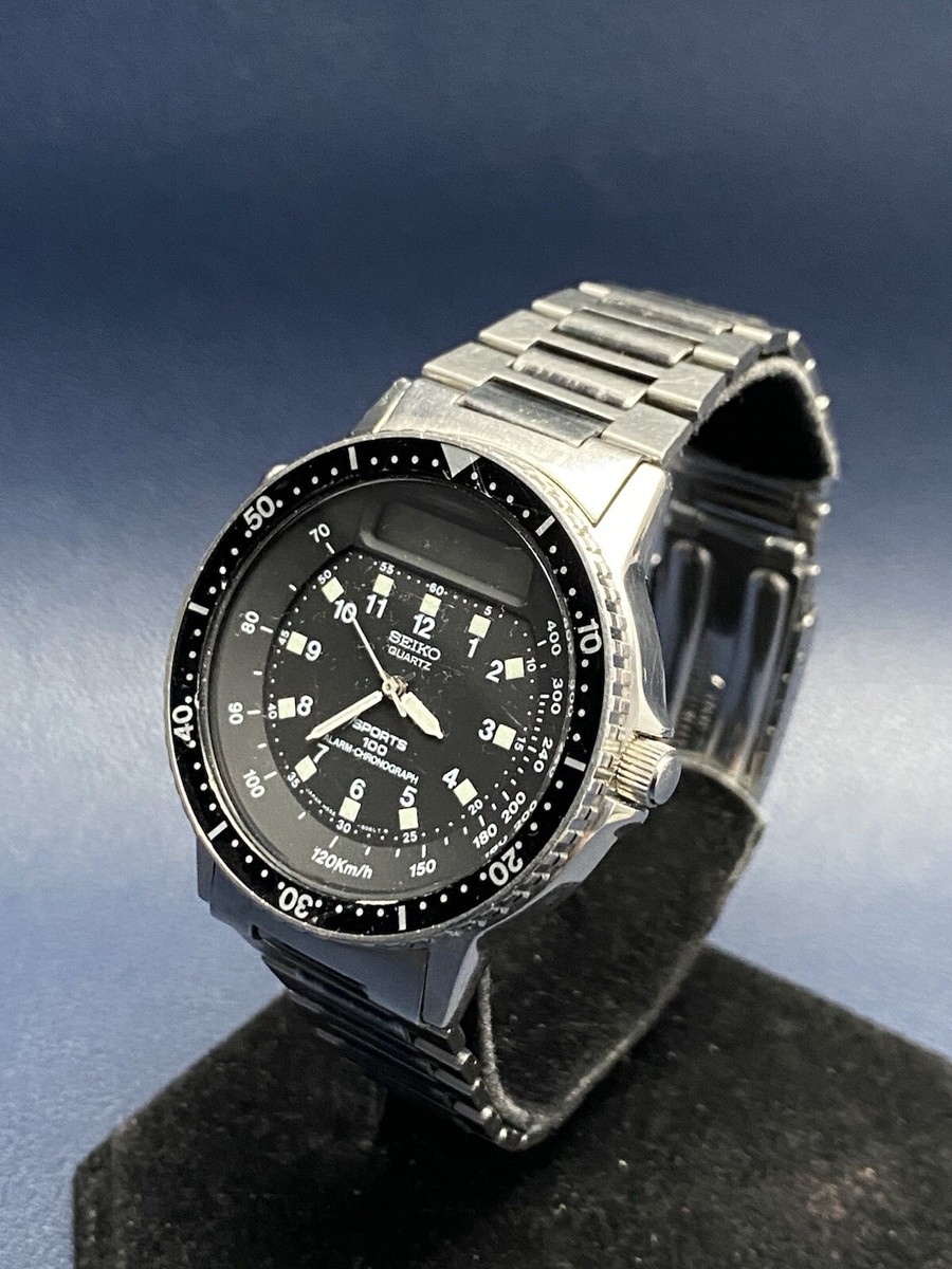 Vintage Seiko Baby Arnie H556-5029 Stainless Steel Quartz Watch