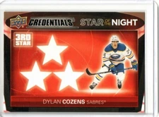 2021-22 Credentials Dylon Cozens 3RD Star of the Night #3S-1