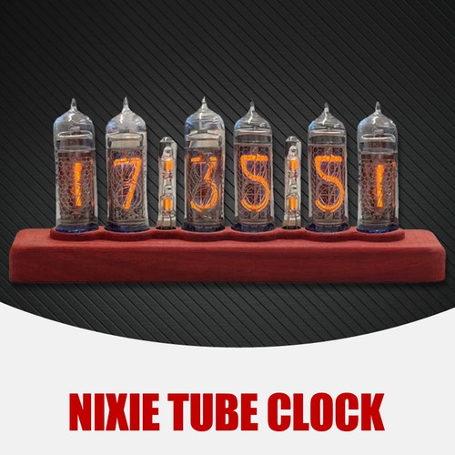 6 Bit Nixie Röhrenuhr IN-14 Digital IN14 Red Pear wood.without Tubes DIY Kit - Bild 13 von 15
