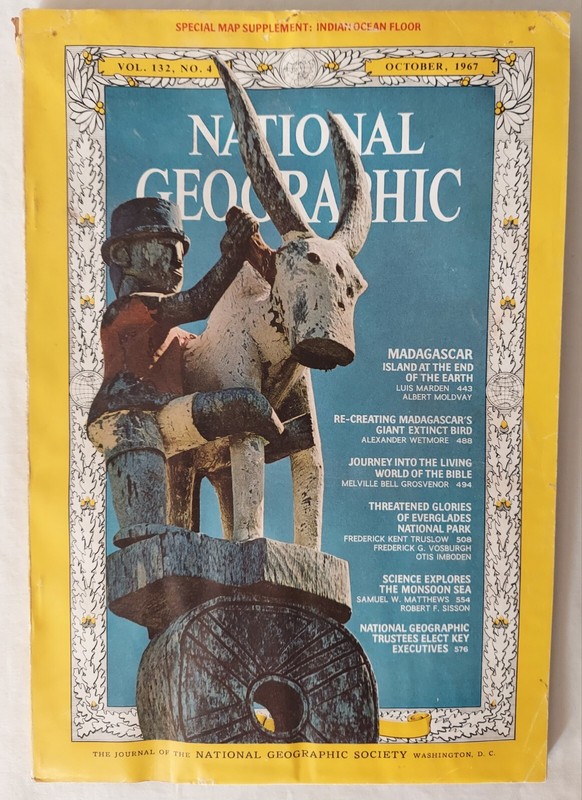 NATIONAL GEOGRAPHIC MAGAZINE October 1967 Madagascar, Bible, Everglades, Monsoon