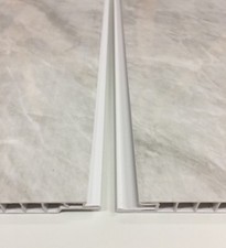 4 x Grey Marble Kitchen Bathroom Interlocking Splash Back Plastic Wall Panels