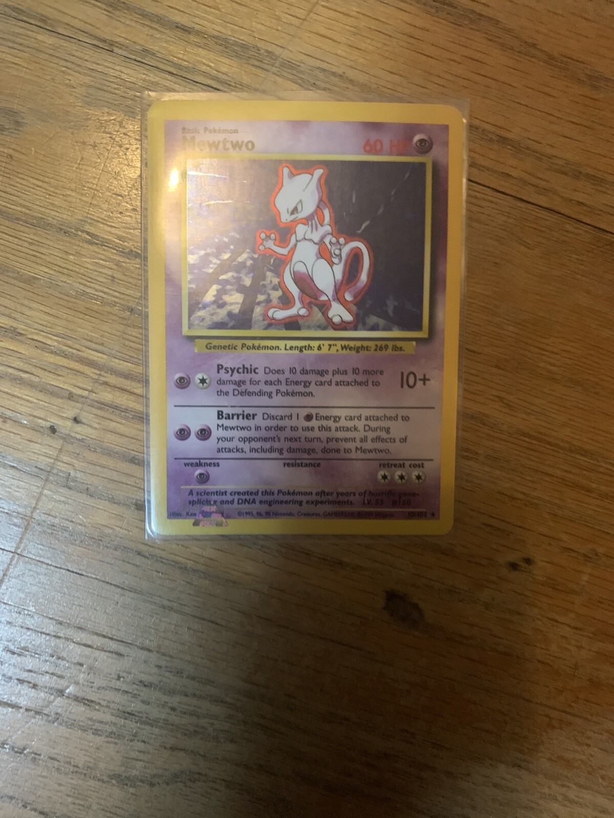 1995 Original MewTwo Shadow Halo 10/102 Pokemon card No. 150 MINT  Holographic | eBay