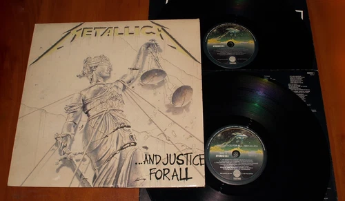 METALLICA AND JUSTICE FOR ALL 2x LP *RARE* GREEK 1st PRESS VINYL 1988 ORIGINAL !