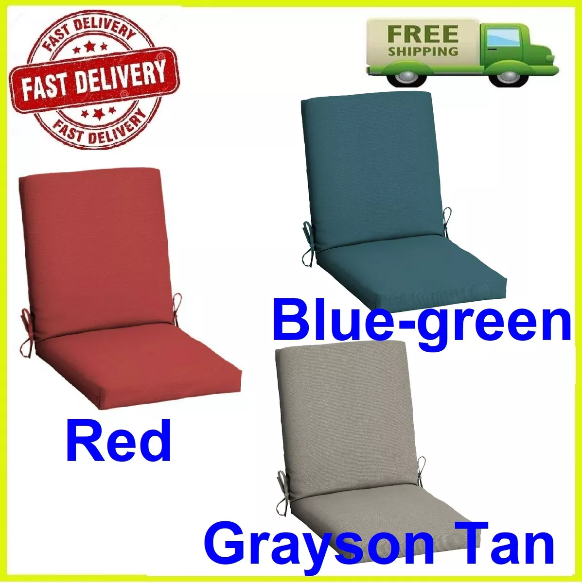 Mainstays 43 x 20 Red Medallion Rectangle Patio Chair Cushion, 1