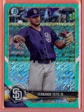 2018 BOWMAN CHROME PROSPECT AQUA SHIMMER REFRACTOR FERNANDO TATIS JR. 027/125!!