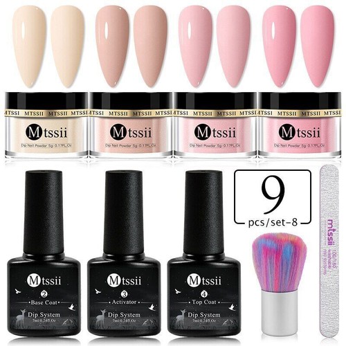 Juego de polvo de uñas de inmersión de 5 g sistema de inmersión en polvo brillo de uñas desnudo kit de uñas arte - Imagen 44 de 77