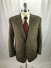 Ralph Lauren Men's Brown Glen Plaid Wool Blazer Jacket 40R
