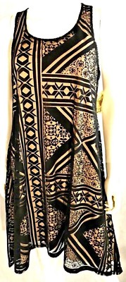 One Word Shift Dress NEW Silky Black Semi Sheer Fully Lined Any Occasion NWT M