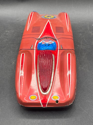 Rara auto giocattolo litografica in latta Aoshin 1957 Jaguar Type-D - Foto 5 di 11