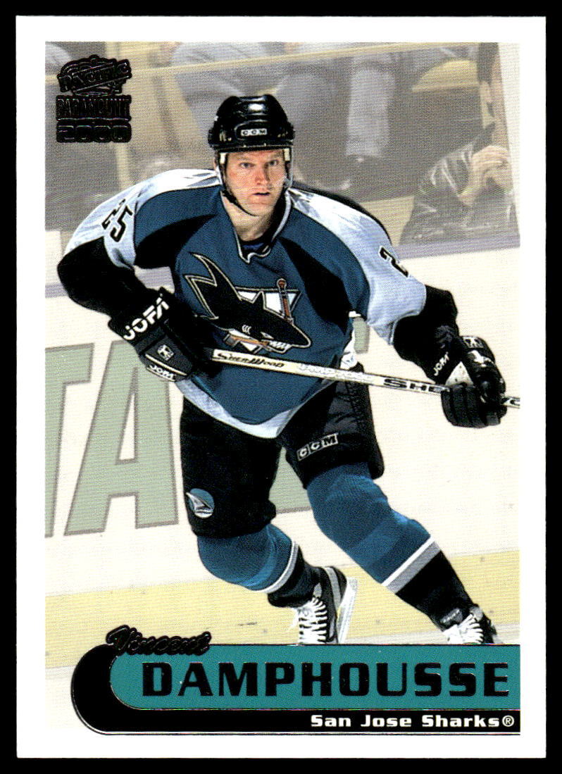 1999-00 Pacific Paramount #203 Vincent Damphousse San Jose Sharks Hockey Card