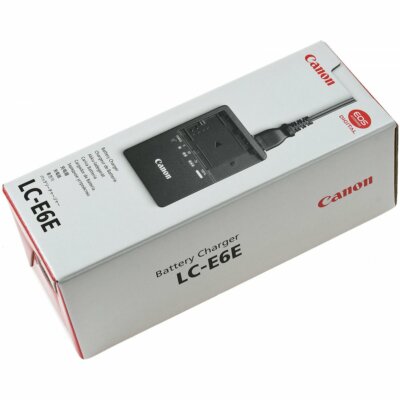 Original Ladegerät Canon Typ LC-E6E für Akkutyp LP-E6N 100-240V   Schwarz