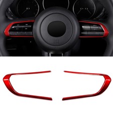 for Mazda CX-50 2023-2024 /CX-30 2020-2024 Red Steering Wheel Button Cover 2pcs