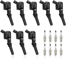 8 Ignition coil and Spark plugs kit For 1998-2008 Ford CROWN VICTORIA 4.6L DG508