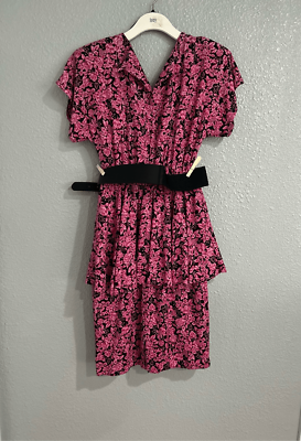 open lace back dress Black Floral Corset Peplum Gown with Train main image 0