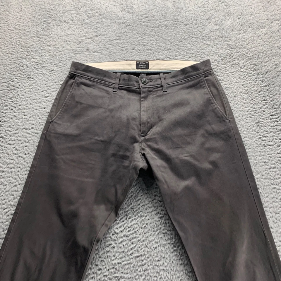 J Crew 弹力休闲裤 30x30 灰色棉质弹力 484 修身版型 — 第 2/4 张图片