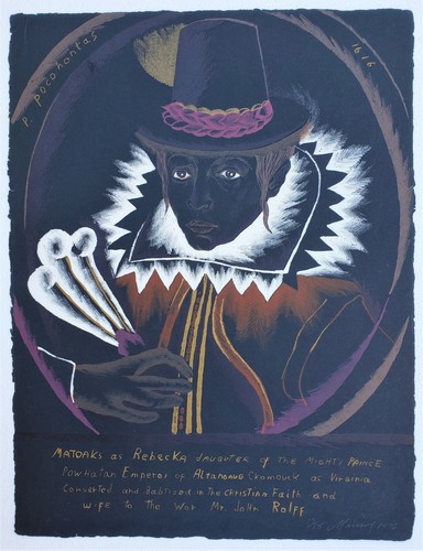 MARISOL Pencil SIGNED Color LITHO LIMITED Edition RARE Pocahontas ULAE WARHOL - Picture 5 of 10