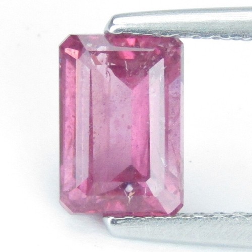 1.82Cts Dazzling Natural Dark Pink Tourmaline 7.8x5.4mm Emerald Cut - Picture 6 of 6