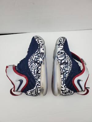 Nike LeBron 17 Graffiti Cold Blue Sneakers Men's US Size 6