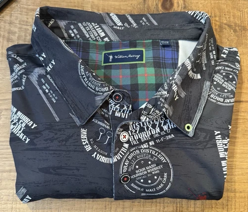 William Murray Golf Polo Shirt Mens XXL Sour Mash Bourbon Whiskey Distillery