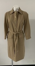 Tommy Hilfiger Womens Beige Belted three quarter sleeve Half-Button Shirtdress 4