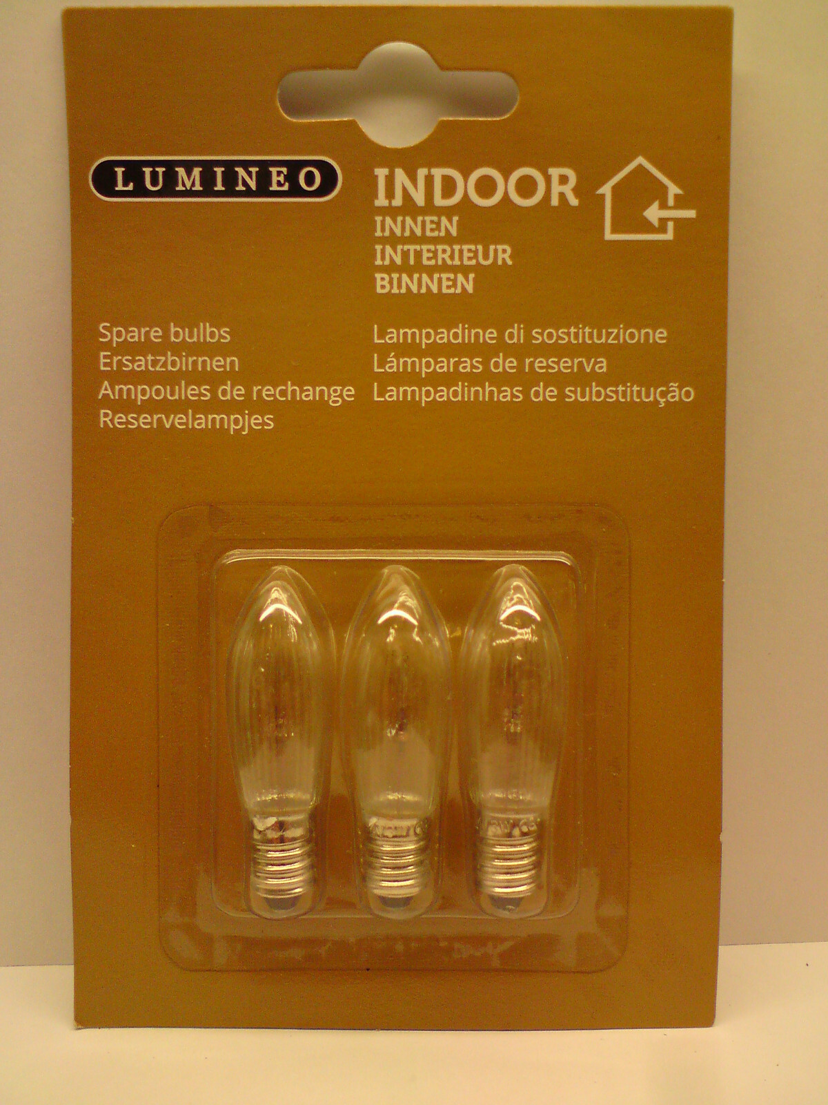 Lumineo 500291, 1 x Pack of 3 Clear Spare Christmas Light Bulbs 35 volt