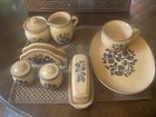 pfaltzgraff Blue Floral 8 Assorted Stone Serveware Pieces