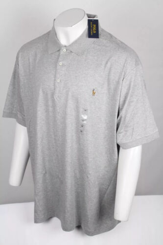 Polo Ralph Lauren Men's Classic Fit Polo Short Sleeve Cotton Big 4X 4XB Gray