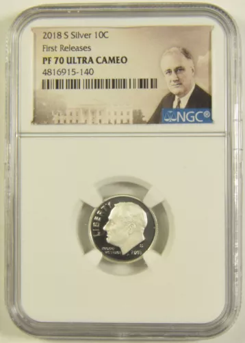 2018-S Silver Roosevelt Dime NGC PF-70 Ultra Cameo First Releases #15-140