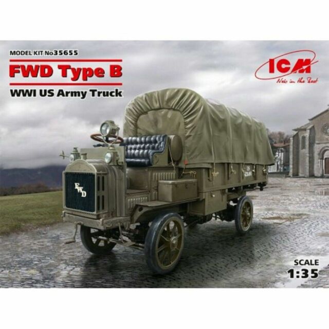 scale Model Kit 1fwd Type B WWI US Army Truck 1/35 ICM 35655 for sale online 