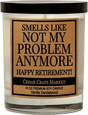 Retirement Gifts for Women Men 2024 | Funny Candle Woman Kraft 