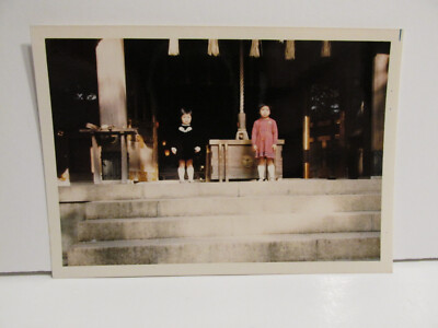 1960S VINTAGE FOUND PHOTOGRAPH COLOR ORIGINAL ART PHOTO CHINESE ASIAN GIRLS PIC