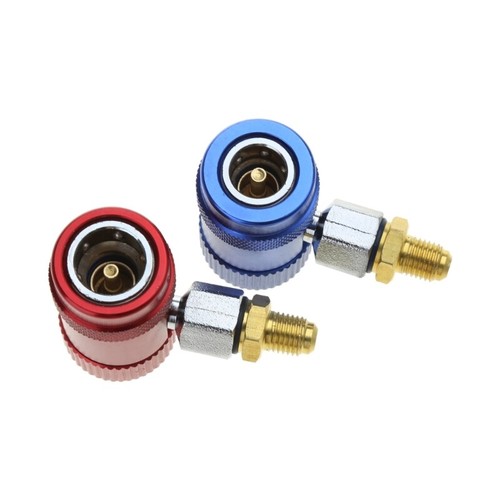 R1234YF Quick Couplers Adapters HIGH LOW A/C Air Condition Manifold Connectors - Picture 7 of 8