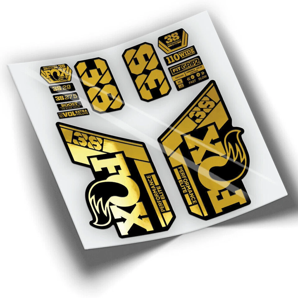- SENZA MARCHIO/GENERICO - ADESIVI WP435 COMPATIBILI CON FOX 38 PERFORMANCE ELITE FORCELLA 2021 COLORI