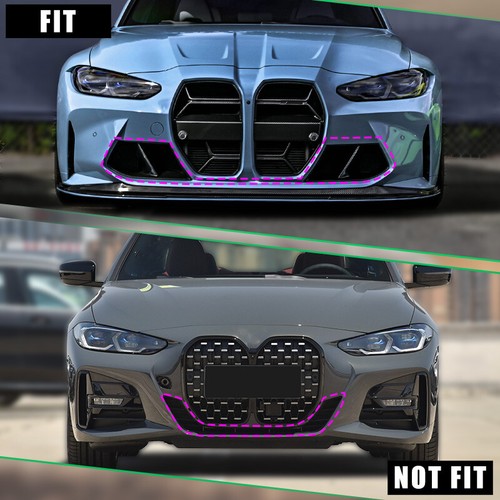 FOR BMW M3 G80 M4 G82 G83 2020- CSL STYLE FRONT BUMPER GRILL GRILLE CARBON LOOK - Picture 6 of 16