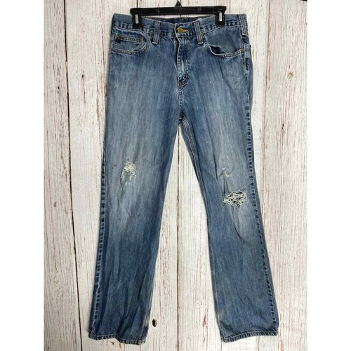 Straight Jeans Denim Cotton Blue 