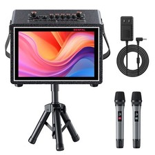 Karaoke Machine with Lyrics Display,12.1'' Touch Screen, 2 Included