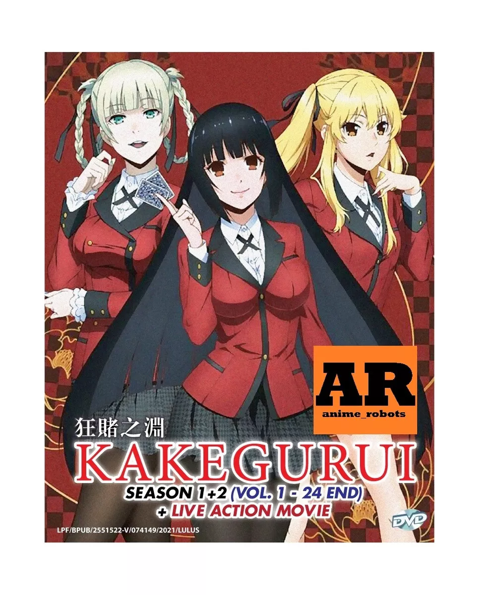 DVD ANIME KAKEGURUI Sea 1-2 Vol.1-24 End + Live Action Reg All English  Dubbed