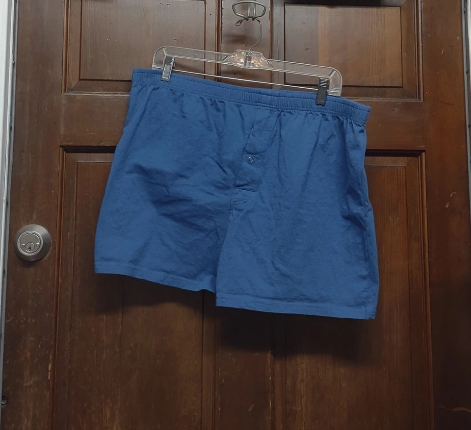 Lote de 2: Pantalones Cortos para Dormir Fruit Of The Loom Azul Algodón Para Hombre Talla XL Foto 3 de 4