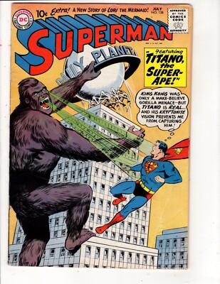 SUPERMAN #138 DC COMICS 1960(THIS BOOK HAS MINOR RESTORATION SEE DESCRIPTION)