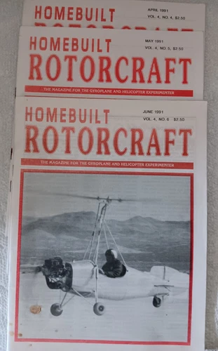 Homebuilt Rotorcraft Magazine April May June 1991 Helicopter Gyroplane Aviation