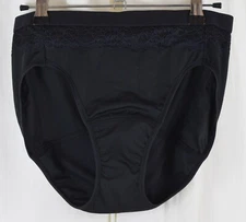 Bali Women's Confident Hi Cut Period Underwear Brief Black Size Medium