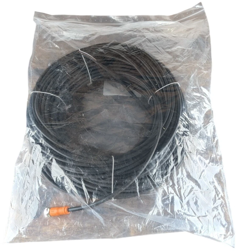 IFM EVC710 Sensor Cable M12 Connector 4-Pin 250V AC 300V DC 17AWG 20m Black - Image 3 of 4