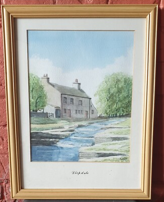 Newhouse Farm Yokenthwaite, Langstothdale North Yorkshire, Original Aquarell,